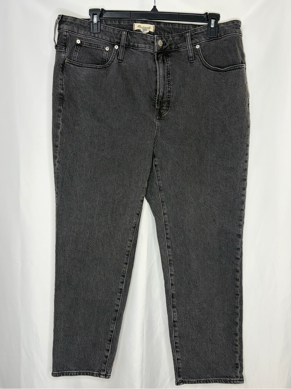 Madewell The Perfect Vintage Jean 18W Black Gray Wash High Rise Straight Leg